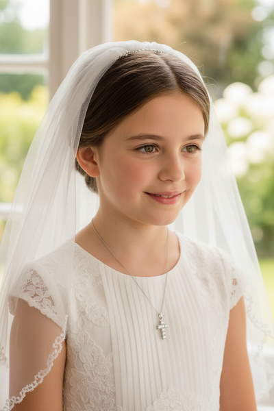 Silver Cross and Chain HCC111 - Absolute Kids Collection