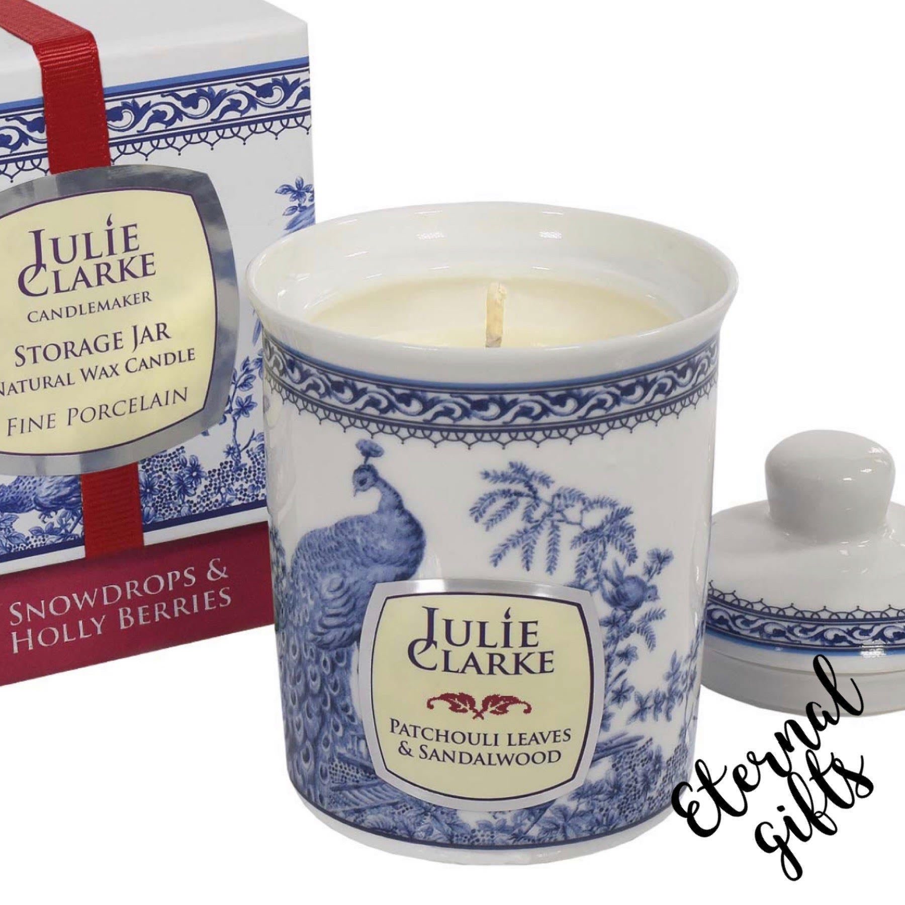 Snowdrops & Holly Berries Candle Peacock Range by Julie Clarke