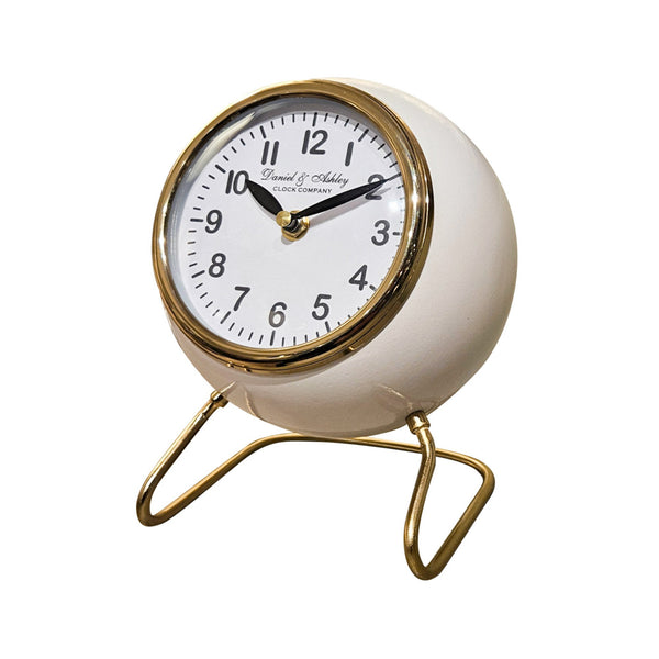 Enamel Ivory Mantle Clock