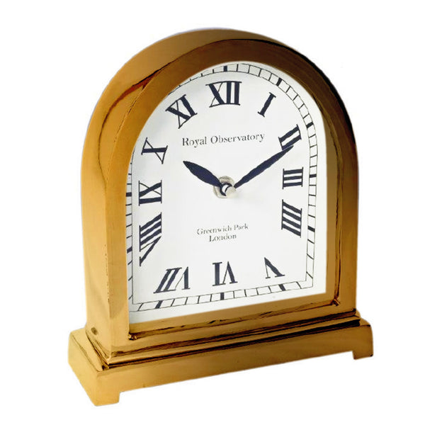 Arch Mantle Clock in Gold