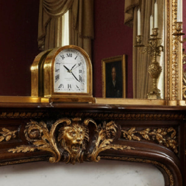 Arch Mantle Clock in Gold