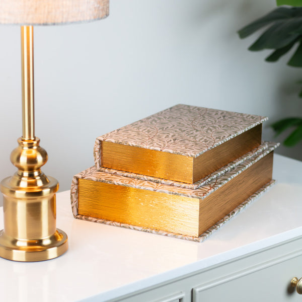 Decorative accessory storage book boxes in willow