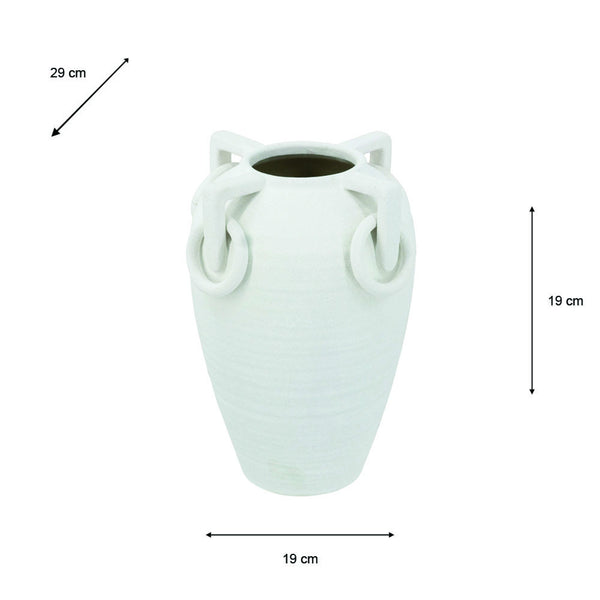 Romanesque Loop Vase 29cm in Stone