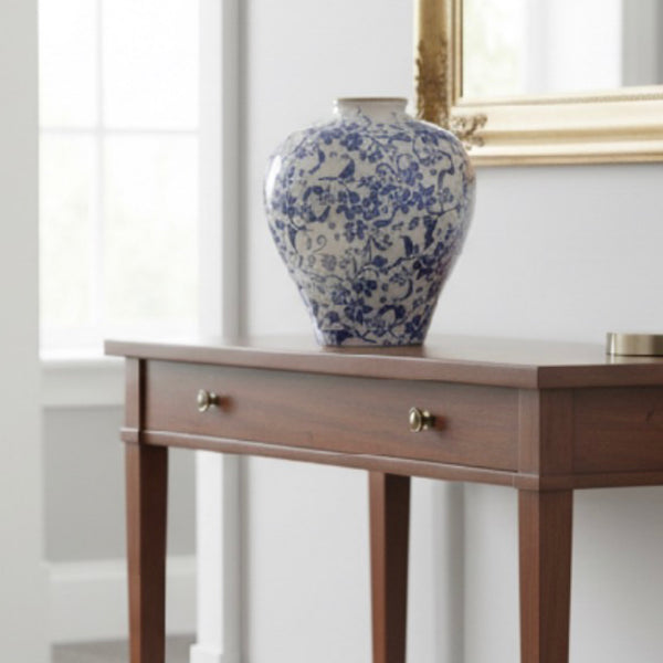 Blue Floral Vase 23cm