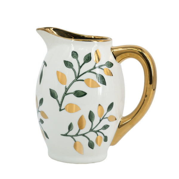 Green and Gold Pitcher 22cm
