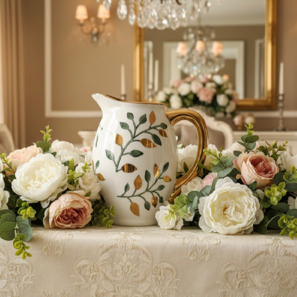 Green and Gold Pitcher 22cm