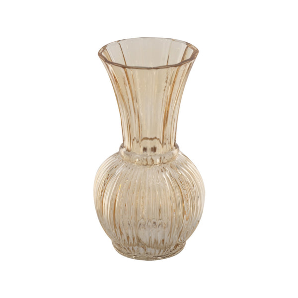 Amber Glass Vase 24.5cm