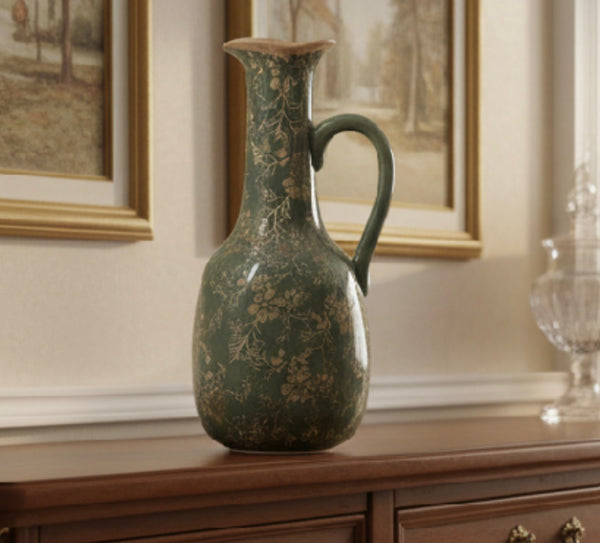 Green Pitcher Vase 36cm