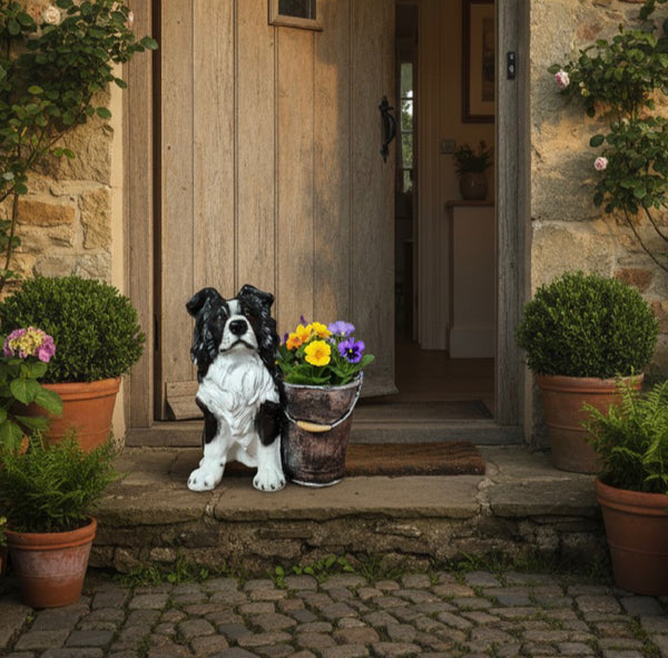 Border Collie Planter