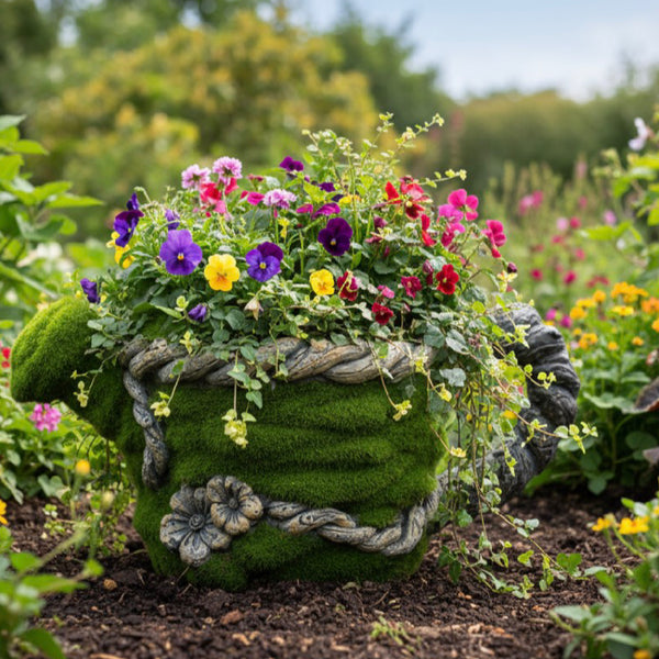 Flocked Watering Can Planter