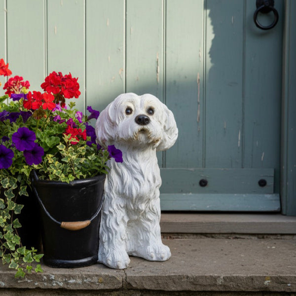 Maltese Dog Planter
