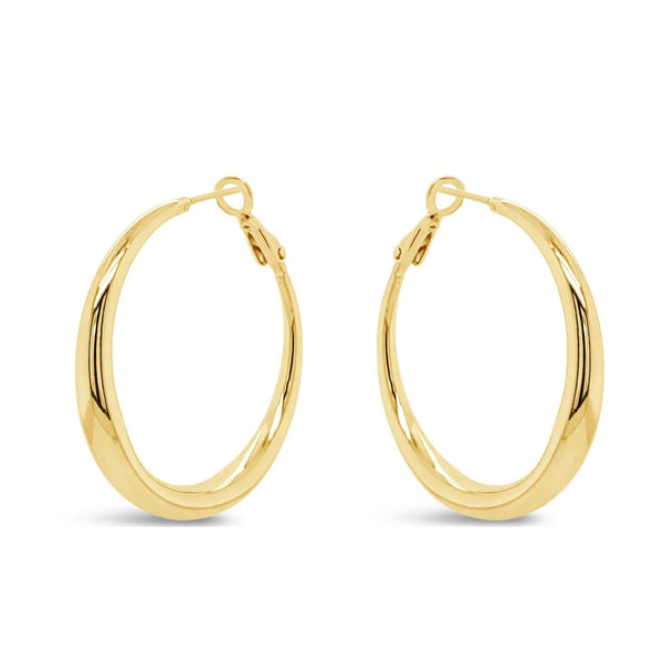 Large Plain Chunky Hoops 35mm by Absolute Jewellery