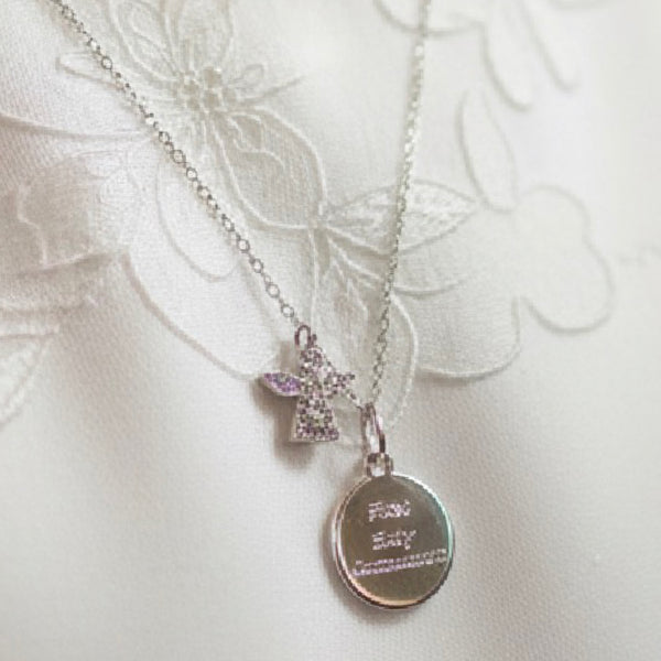 Kids Silver First Holy Communion Angel Charm Pendant