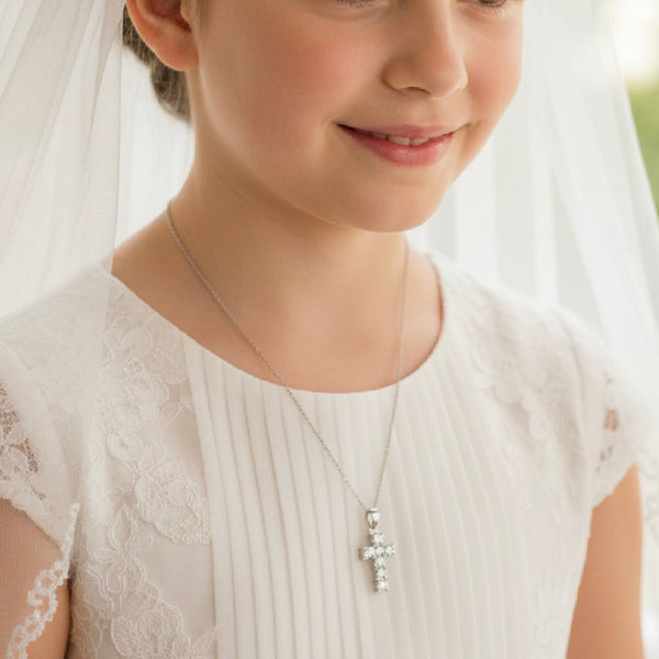 Silver Cross and Chain HCC111 - Absolute Kids Collection