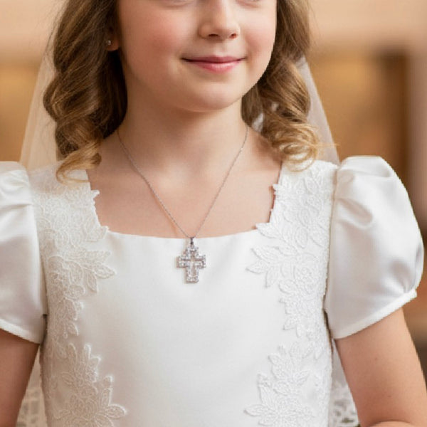 Silver Cross and Chain HCC101 - Absolute Kids Collection