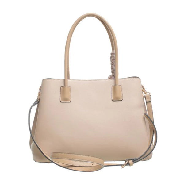 The Clara Handbag in Beige/Taupe by Bessie