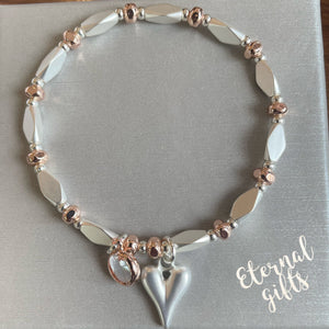 Love heart Charm Bracelet by Estela