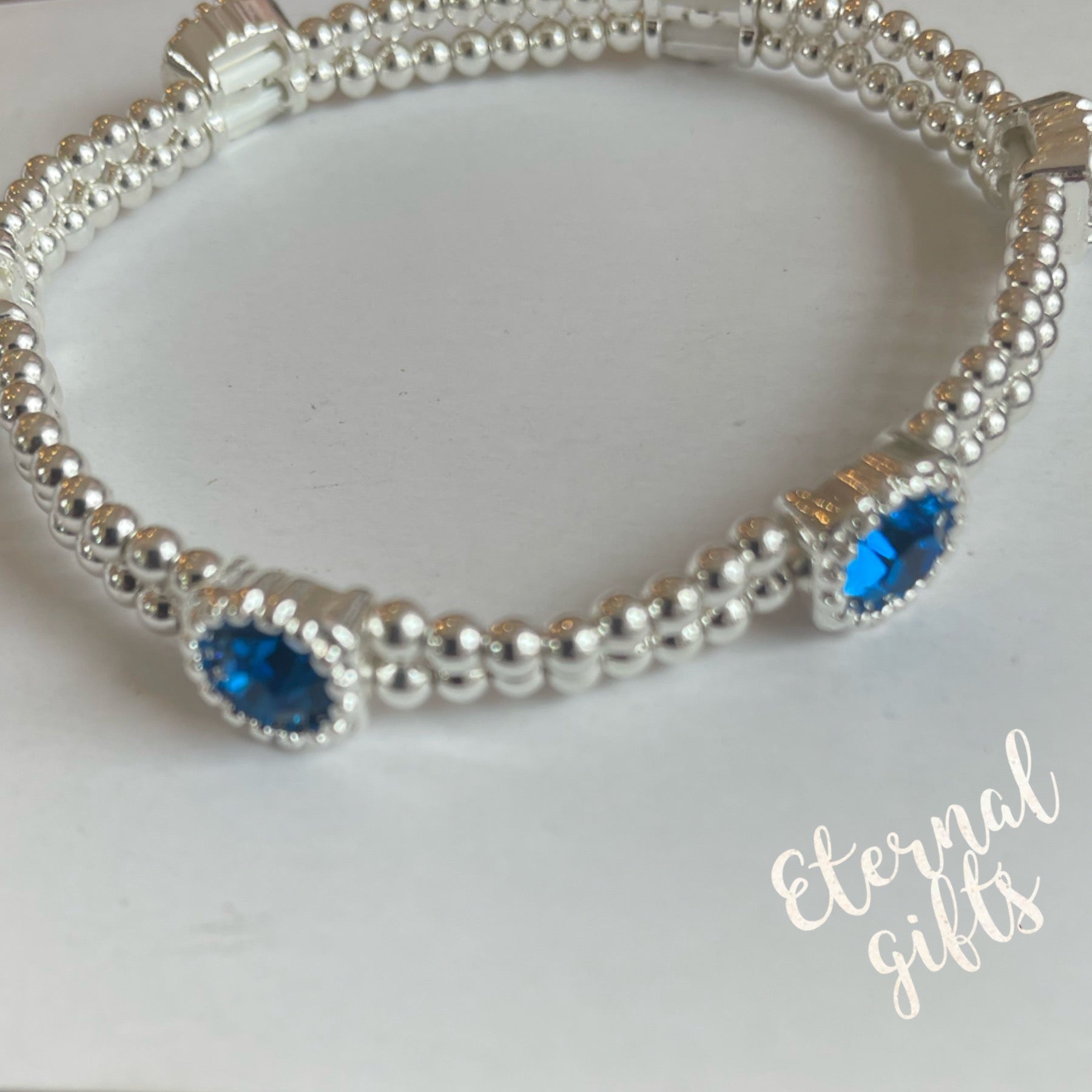 Azure Stone Silver Bracelet by Estela