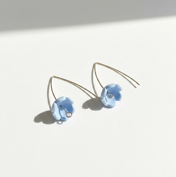 The Freda Earring in Medium Blue by Marlese Made - Irish Designer