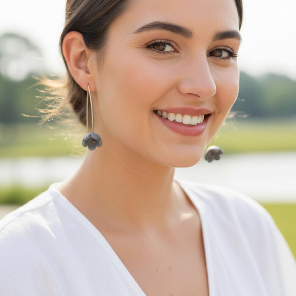 The Freda Earring in Grey by Marlese Made - Irish Designer