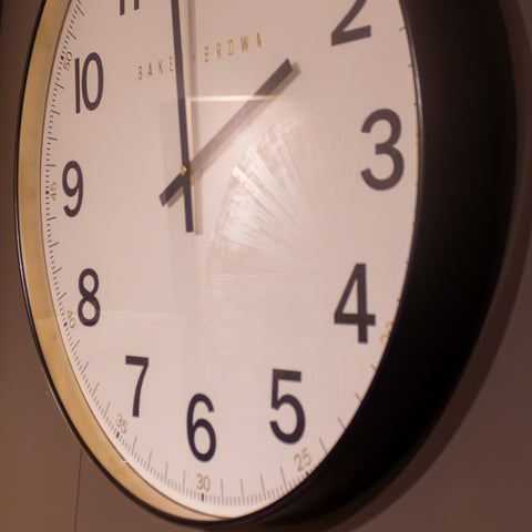 Barker & Brown Station Clock White 50cm