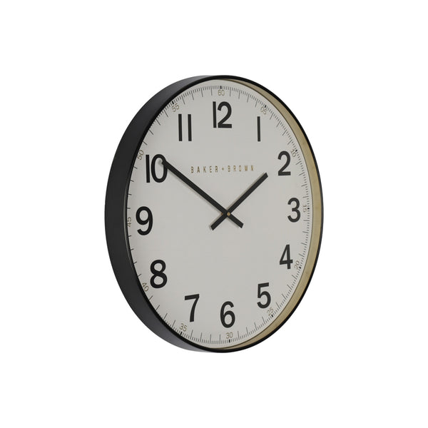 Barker & Brown Station Clock White 50cm