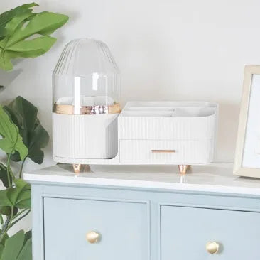 Rotating Cosmetics Organiser in Pure White