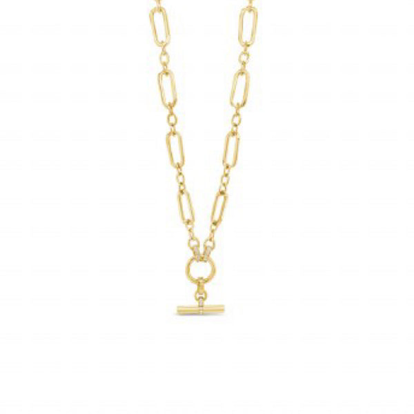 Chain link T-Bar Necklace by Absolute Jewellery
