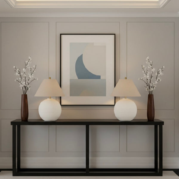 White Ceramic Lamp 60cm