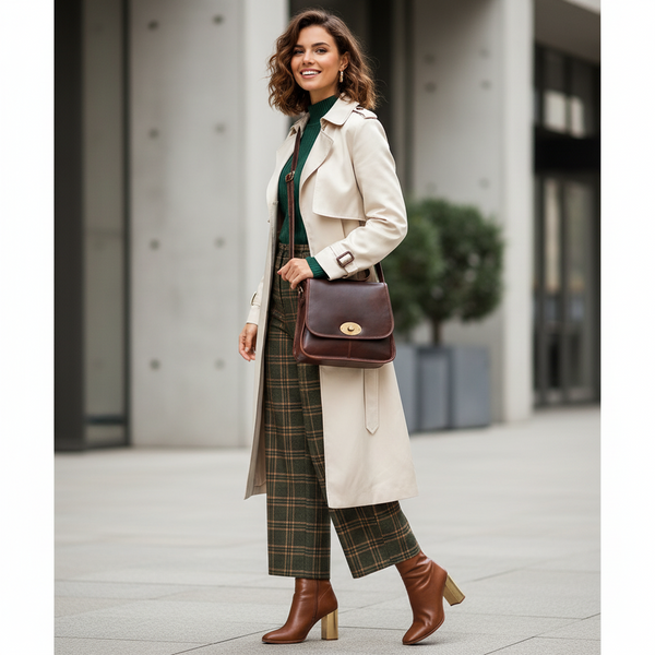 The Biker Bag in Brown by Tinnakeenly Leathers