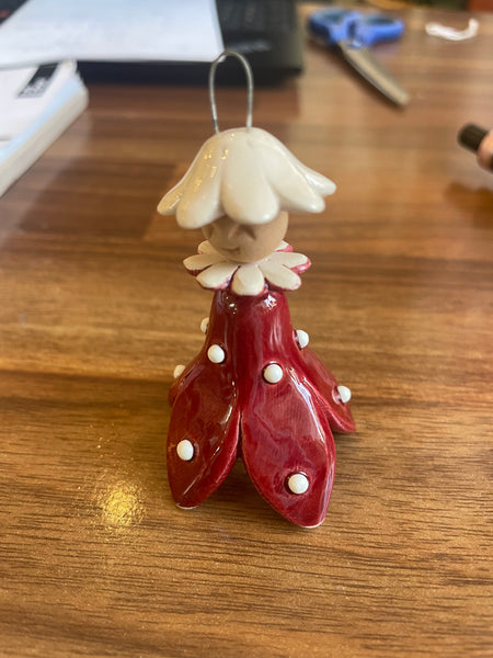 Flower Fairy Ceramic 6cm high with rod