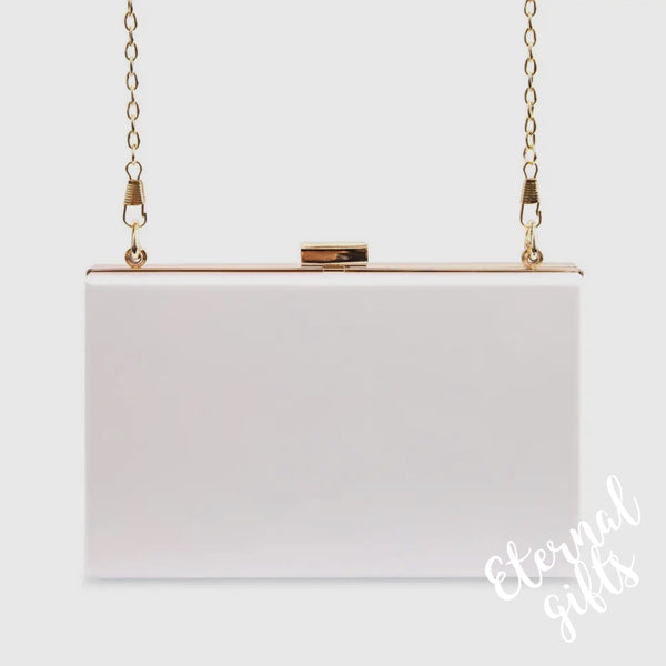 The Cara Clutch Handbag in White