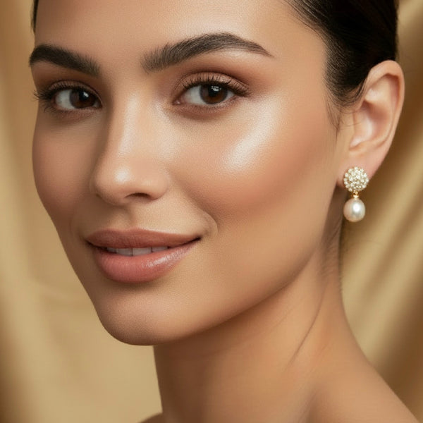 Clip on Earrings in Pearl and Gold by Absolute Jewellery gym