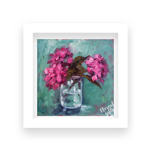 Hydrangea Limited Edition Print 30 X 30 Framed by Karen Wilson Art