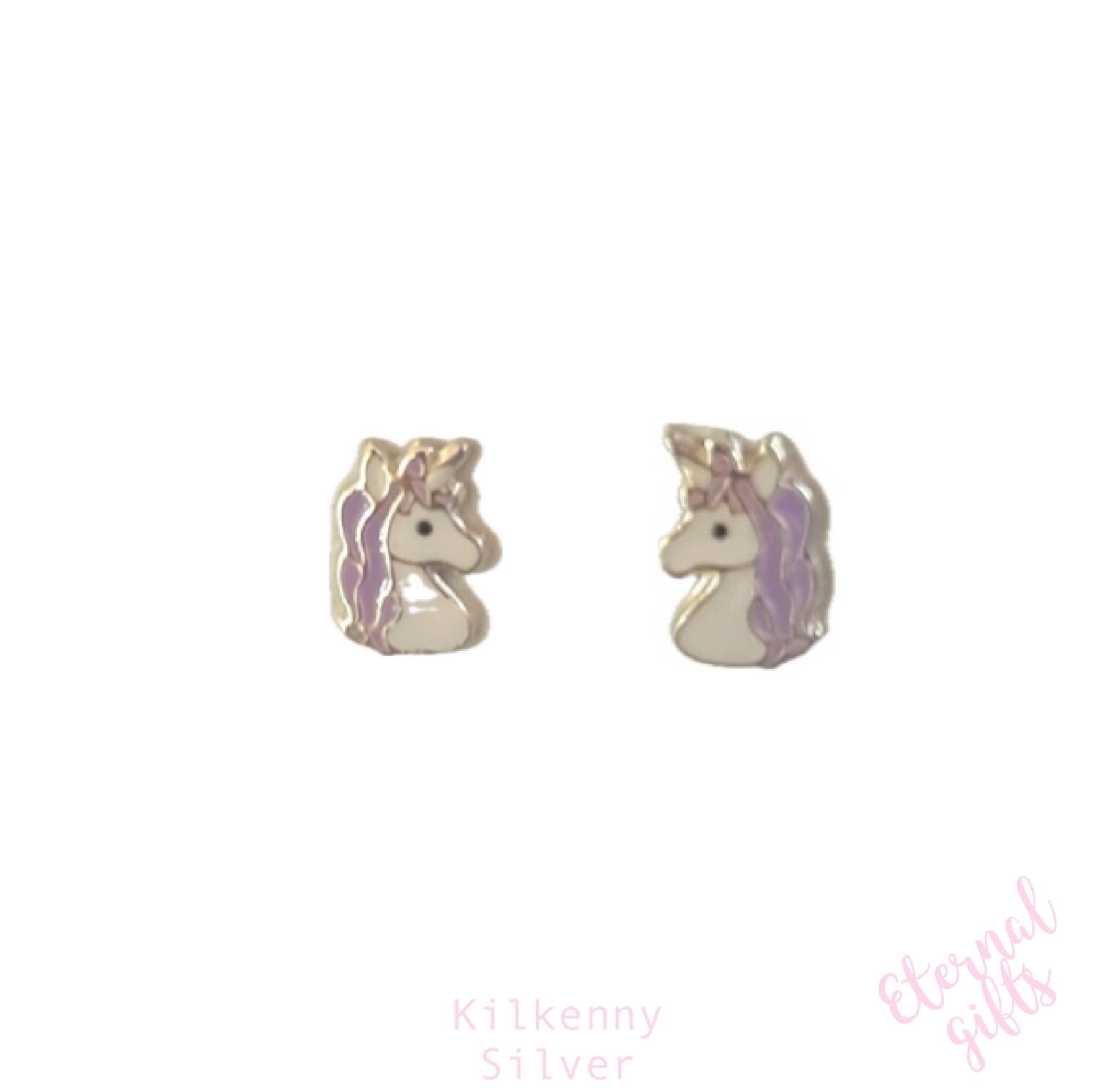 Purple Unicorn Studs by Kilkenny Jewellery