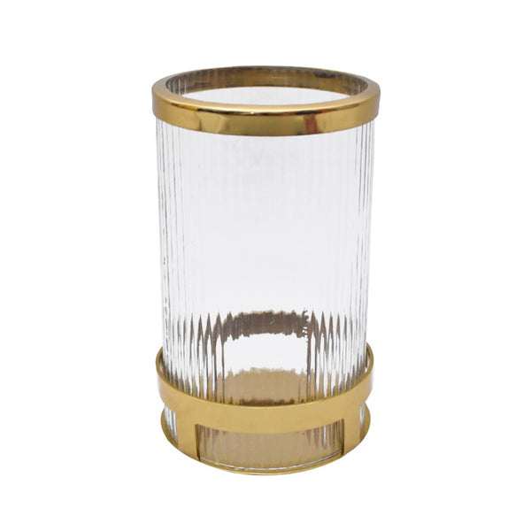 Veda Hurricane Candle Holder Gold (medium )