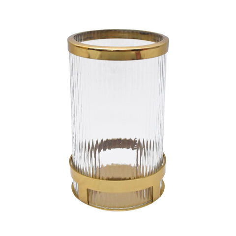 Veda Hurricane Candle Holder Gold (medium )