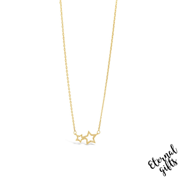 Connected Stars Necklace in Gold by Jewel Absolute Jewellery