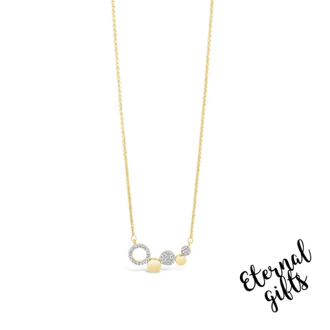 Circles Necklace in Gold by Jewel Absolute Jewellery