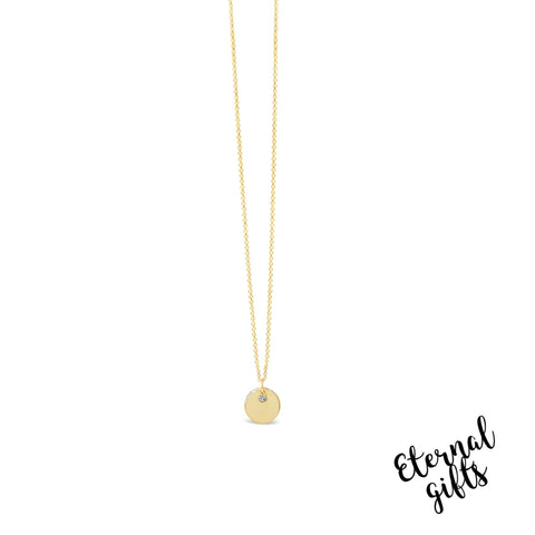 Solid Circle Necklace in Gold by Jewel Absolute Jewellery