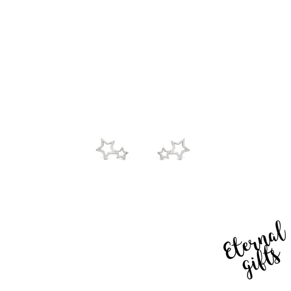 Stars Earring in Silver by Jewel Absolute Jewellery