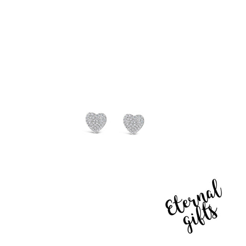 Love Heart Earrings I’m Silver by Jewel Absolute Jewellery