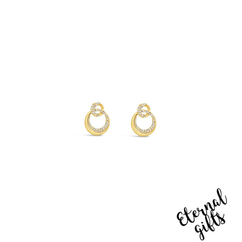 Gentle Circle Earrings in Gold by Jewel Absolute Jewellery