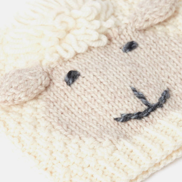 Shepley Baby Aran Wool Hat - Cream