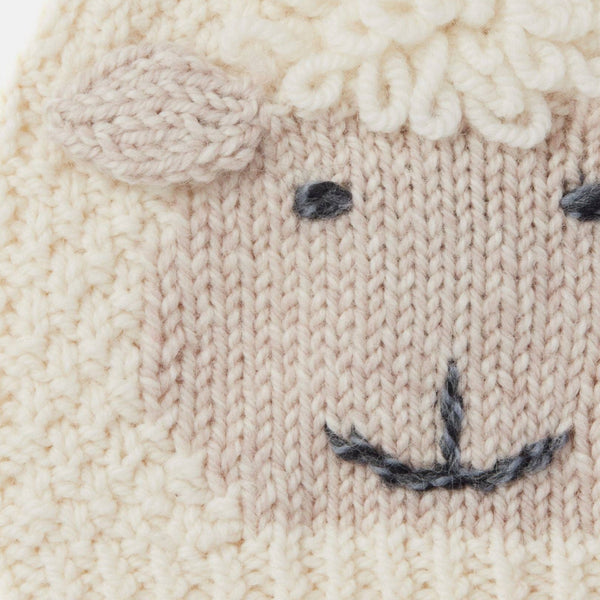 Shepley Baby Aran Wool Hat - Cream