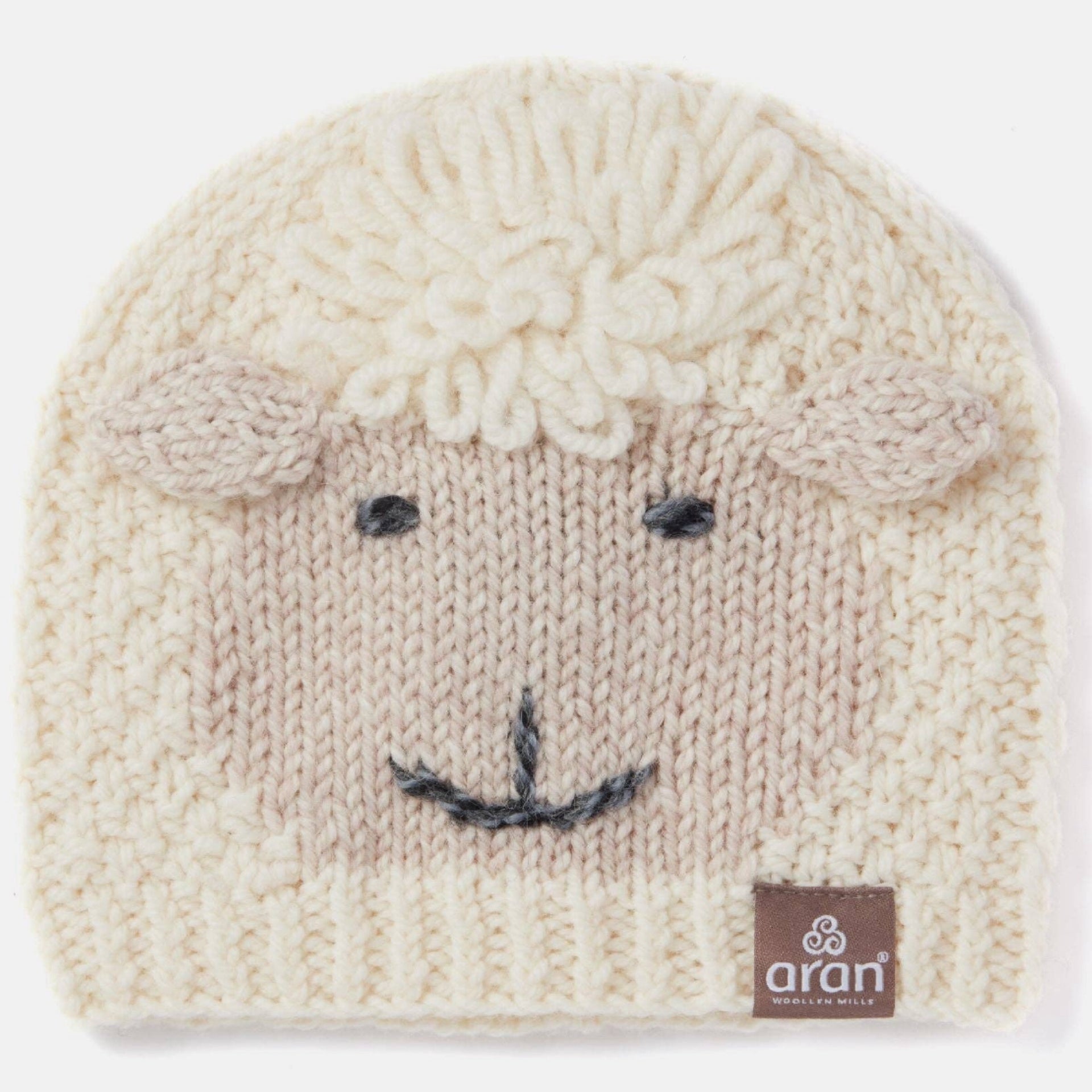 Shepley Baby Aran Wool Hat - Cream