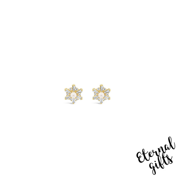 Star with Pearl Stud Earrings by Jewel Absolute Jewellery