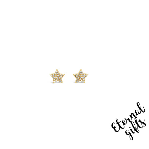 Star Stud Earring in Gold by Jewel Absolute Jewellery