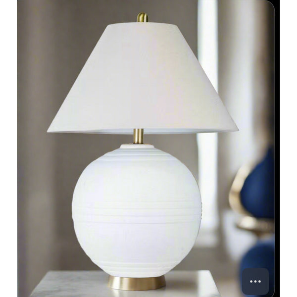 White Ceramic Lamp 60cm
