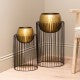 Planters Brass Bowls and Black Stands (Large & Small)